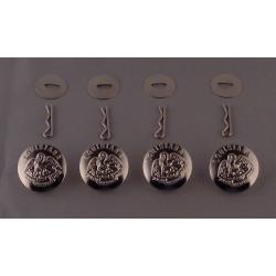 LOUISIANA STATE SEAL Silver Uniform Buttons LARGE